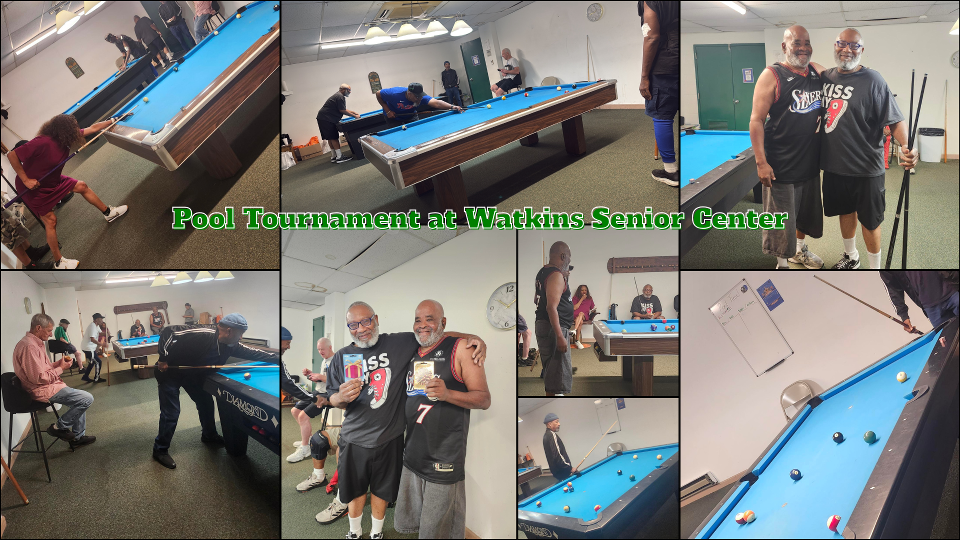 Pool Tournament at Watkins Senior Center 8-20-2026